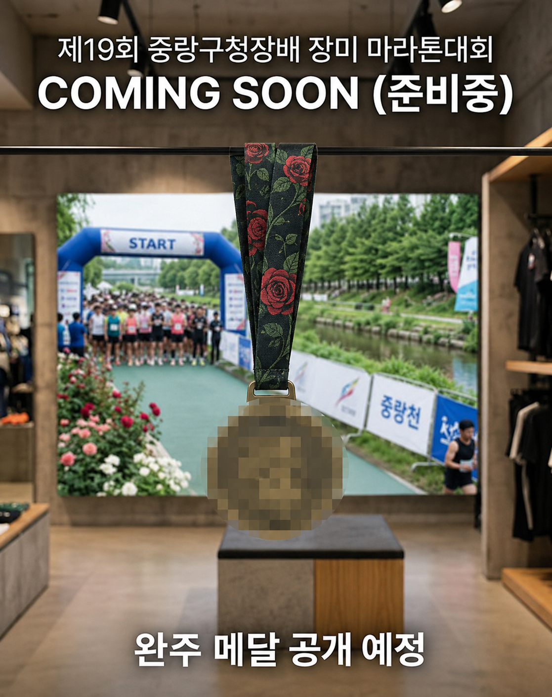 제19회 중랑구청장배 장미 마라톤 기념 메달
